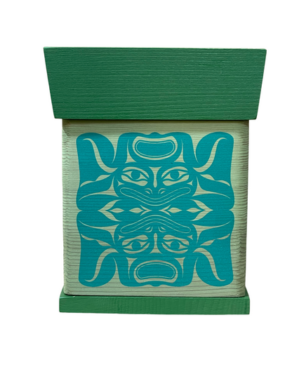 Bentwood Box - Frog - Green