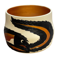 Ceramic Pot - Medium - Wolf - Copper