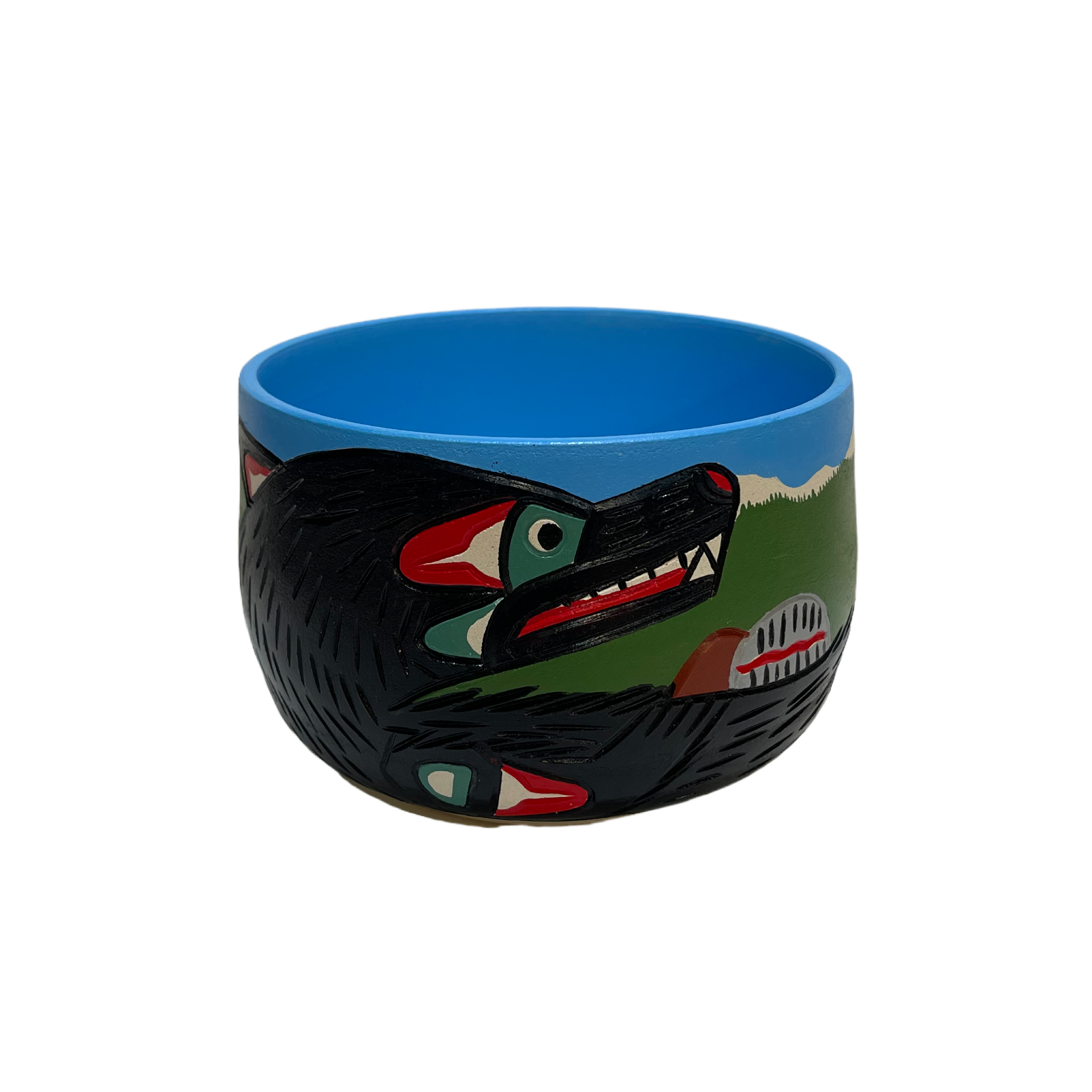 Ceramic Pot - Small - Otter - Blue &amp; Green