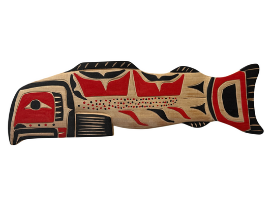 Wooden Plaque - Red Cedar - Salmon - Red