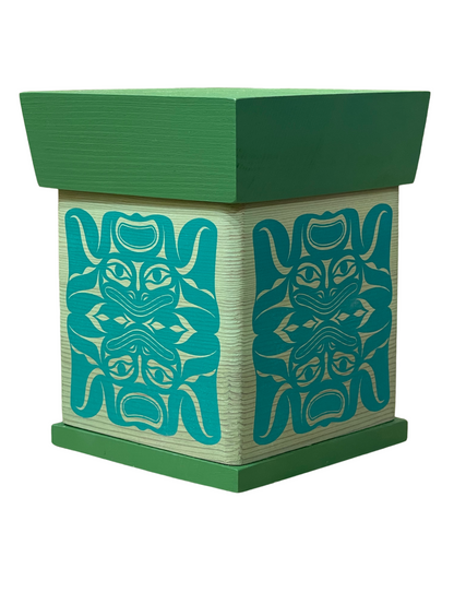 Bentwood Box - Frog - Green