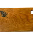 Serving Board - Canadian Cherry Wood - Green Fern