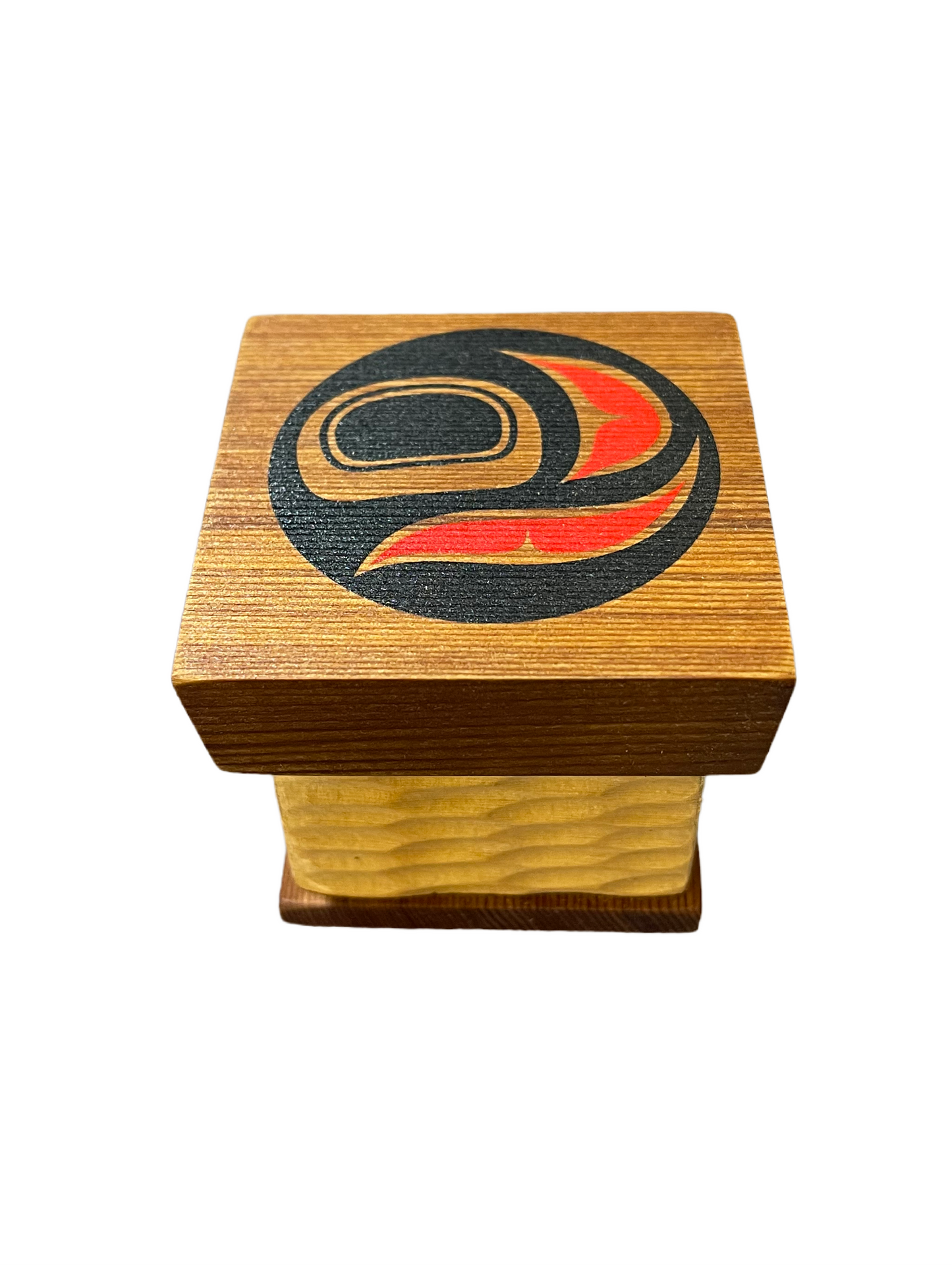 Bentwood Box - Mini - Salmon Egg - Carved - Natural