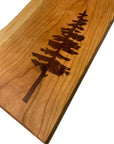 Serving Board - Canadian Cherry Wood - Live Edge - Sitka Tree