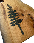 Serving Board - Canadian Cherry Wood - Live Edge - Sitka Tree