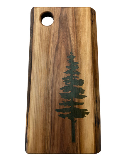 Serving Board - Canadian Walnut Wood - Live Edge - Sitka Tree