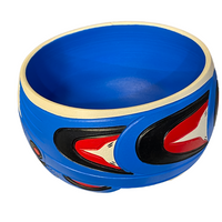 Ceramic Pot - Medium - Hummingbird - Blue & Red