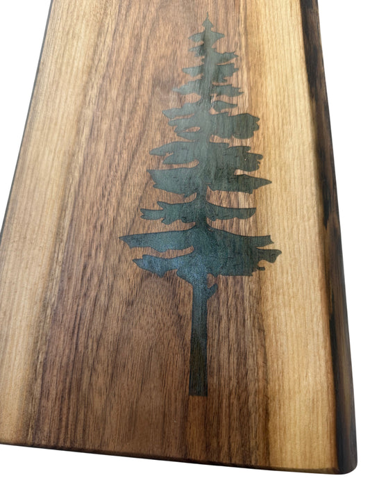 Serving Board - Canadian Walnut Wood - Live Edge - Sitka Tree