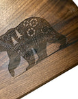 Serving Board - Canadian Walnut Wood - Flower Bear