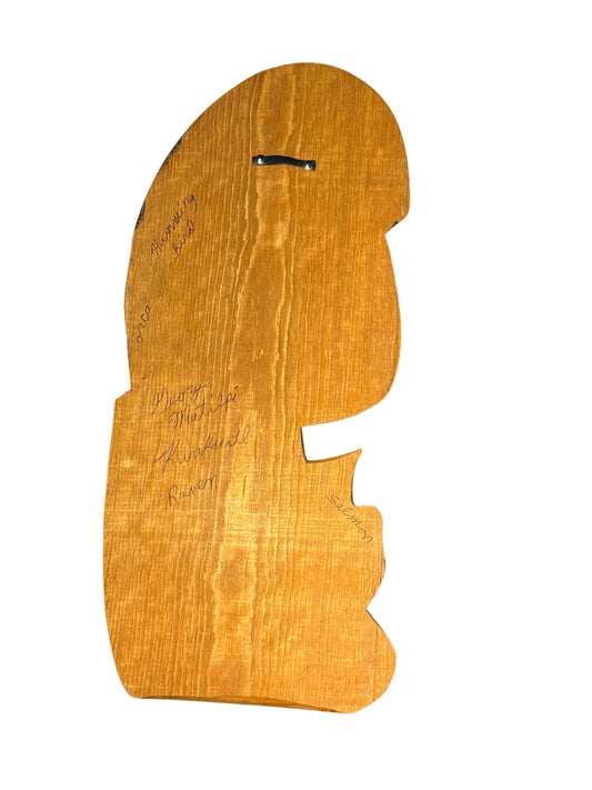 Wood Plaque - Pine - Large - Raven, Hummingbird, Orca, & Salmon