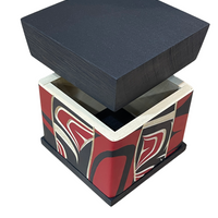 Bentwood Box - Eagle - Carved - Black
