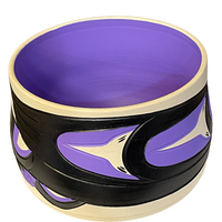 Ceramic Pot - Medium - Hummingbird - Purple