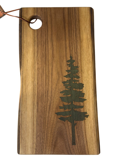 Serving Board - Canadian Walnut Wood - Live Edge - Sitka Tree