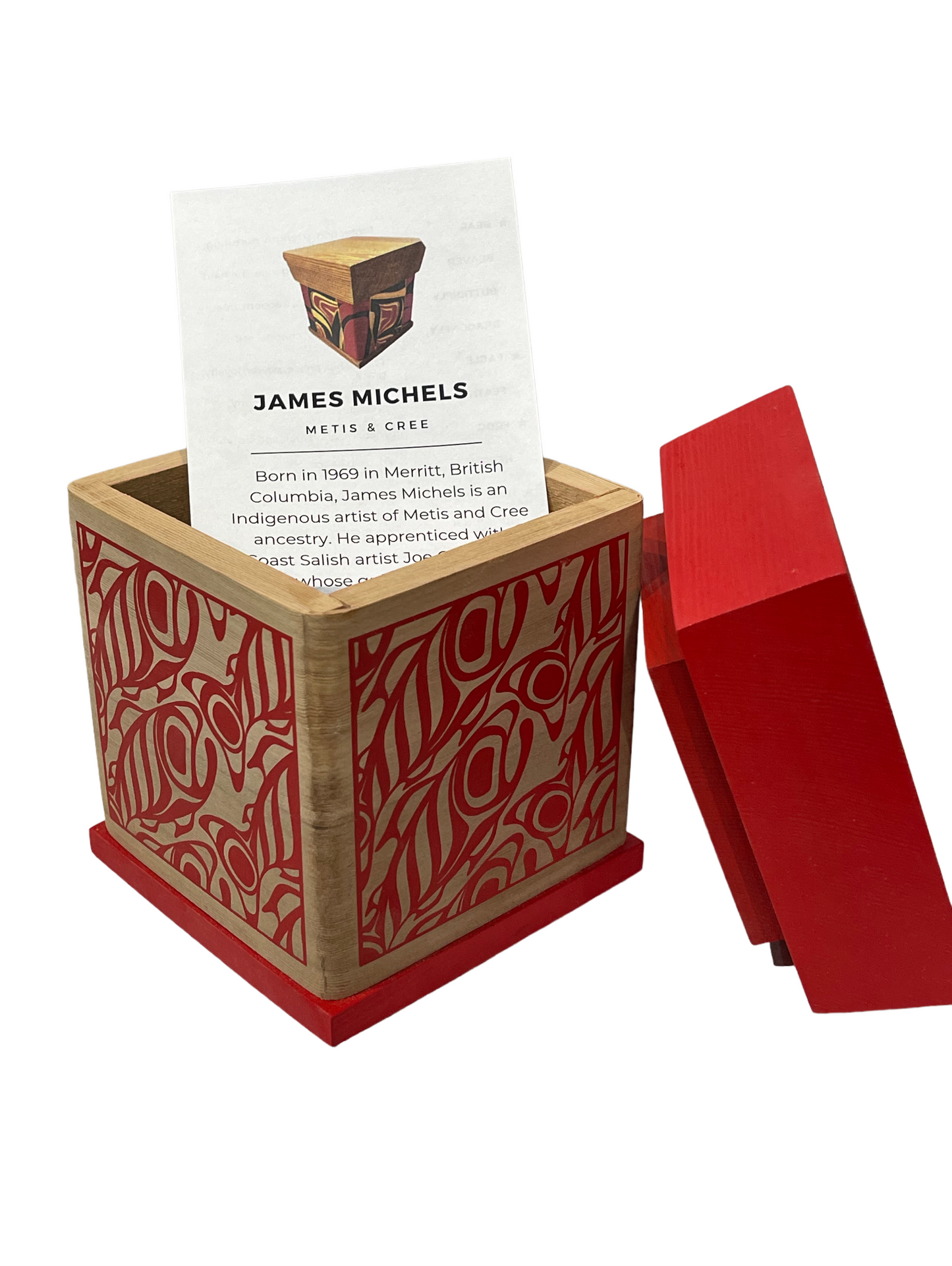 Bentwood Box - Salmon - Red