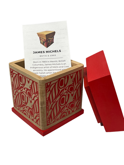 Bentwood Box - Salmon - Red