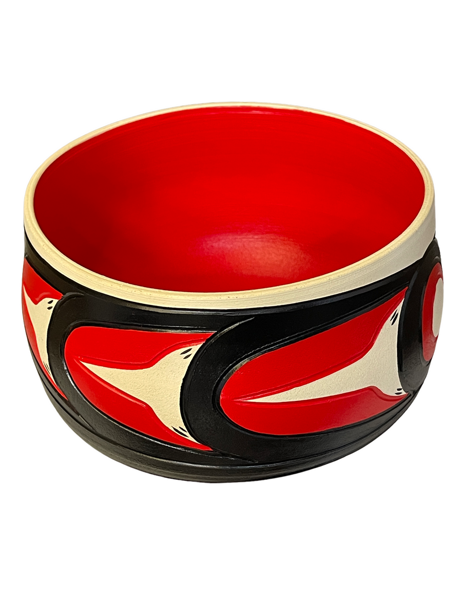 Ceramic Pot - Medium - Raven - Red