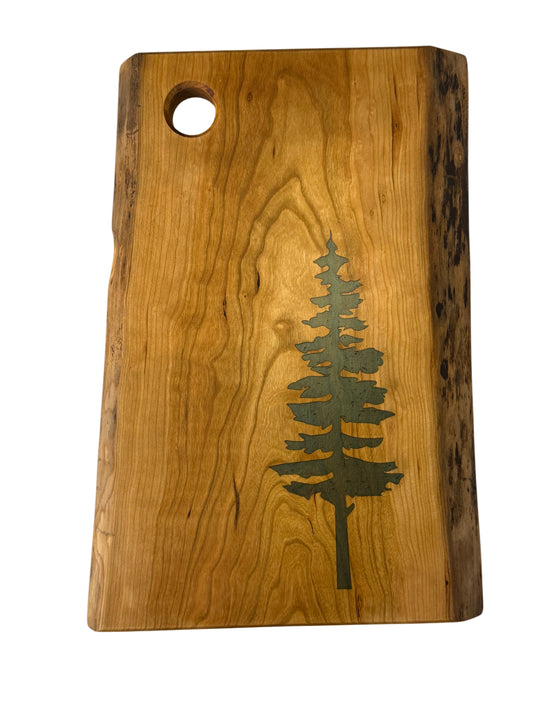 Serving Board - Cherry Wood - Live Edge - Sitka