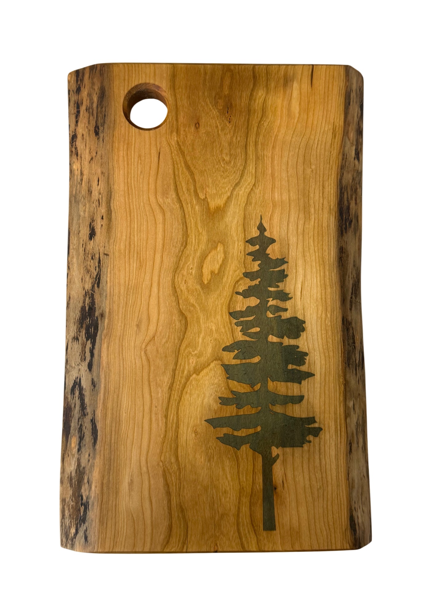 Serving Board - Cherry Wood - Live Edge - Sitka