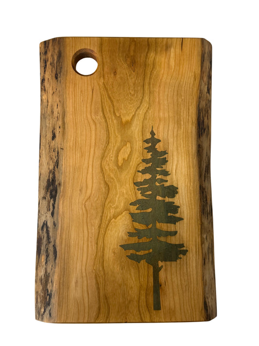 Serving Board - Cherry Wood - Live Edge - Sitka