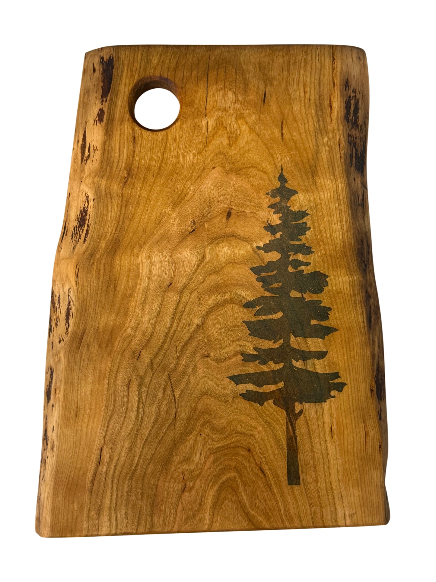 Serving Board - Cherry Wood - Live Edge - Sitka