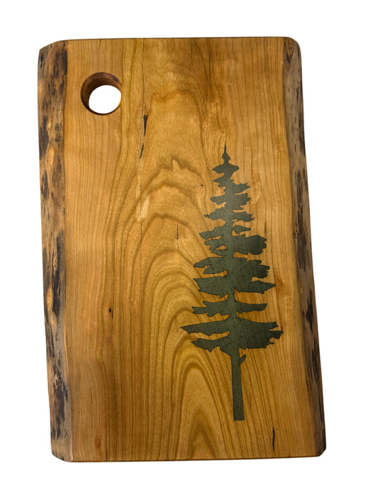 Serving Board - Cherry Wood - Live Edge - Sitka