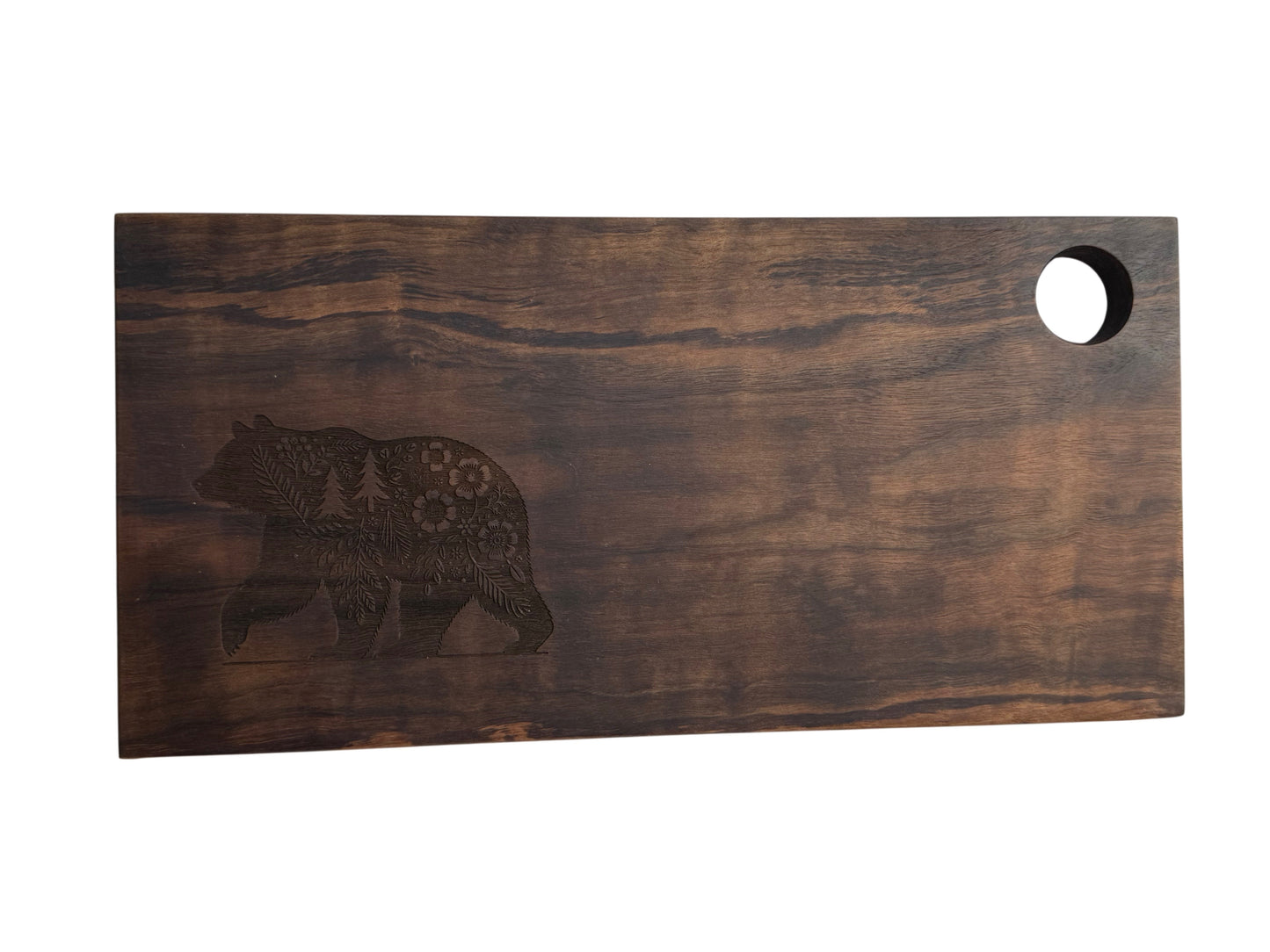 Serving Board - Canadian Walnut Wood - Flower Bear