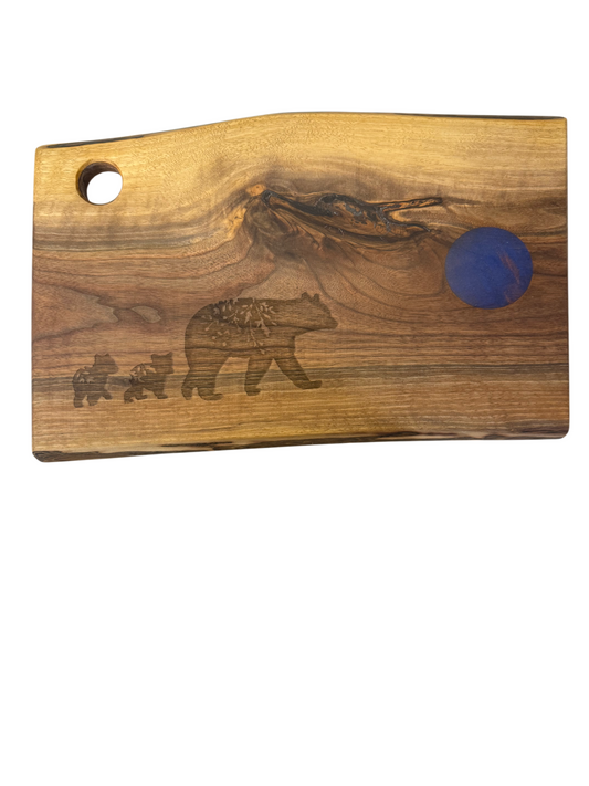 Serving Board - Walnut - Live Edge - Blue Moon Bear