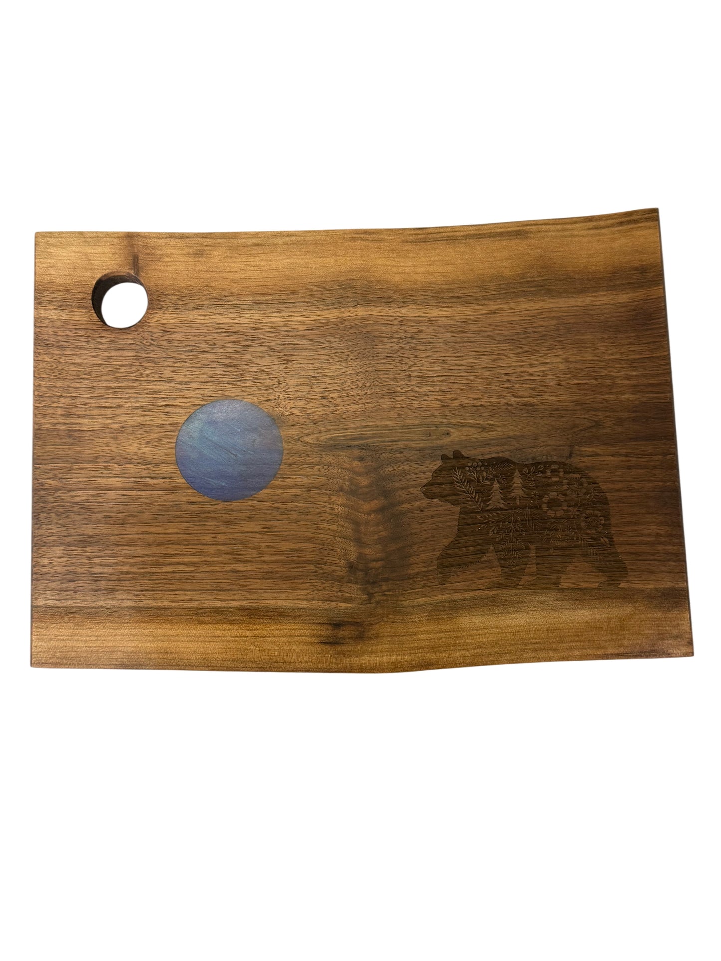 Serving Board - Walnut - Live Edge - Blue Moon Bear