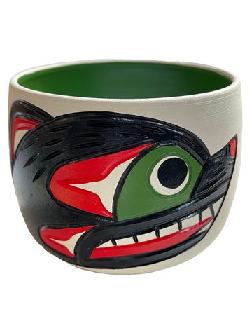 Ceramic Pot - Small - Bear - Green