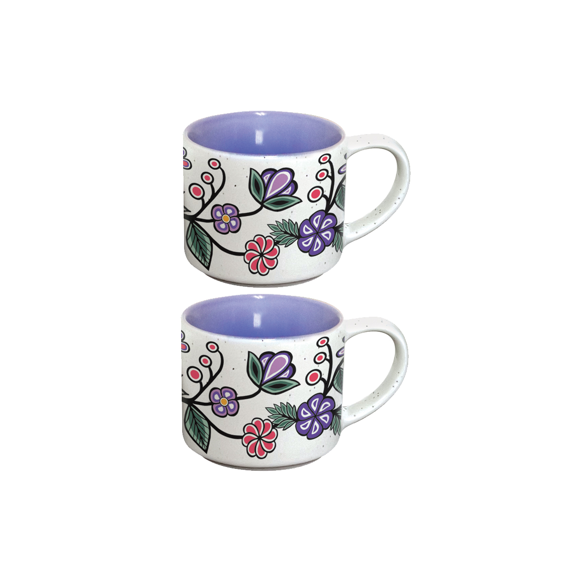 Espresso Mug - Ceramic - Set of 2 - Ojibwe Florals