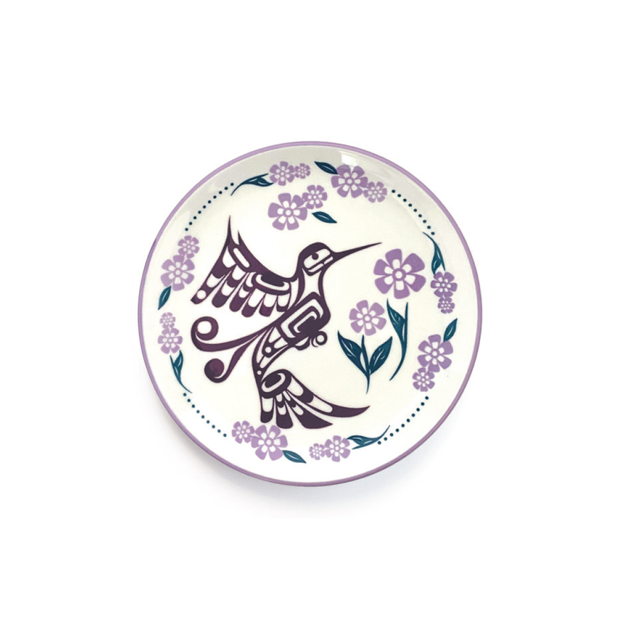 Plate - Porcelain - Hummingbird Purple