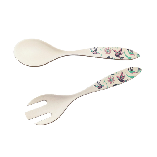 Salad Servers - Bamboo - Hummingbird