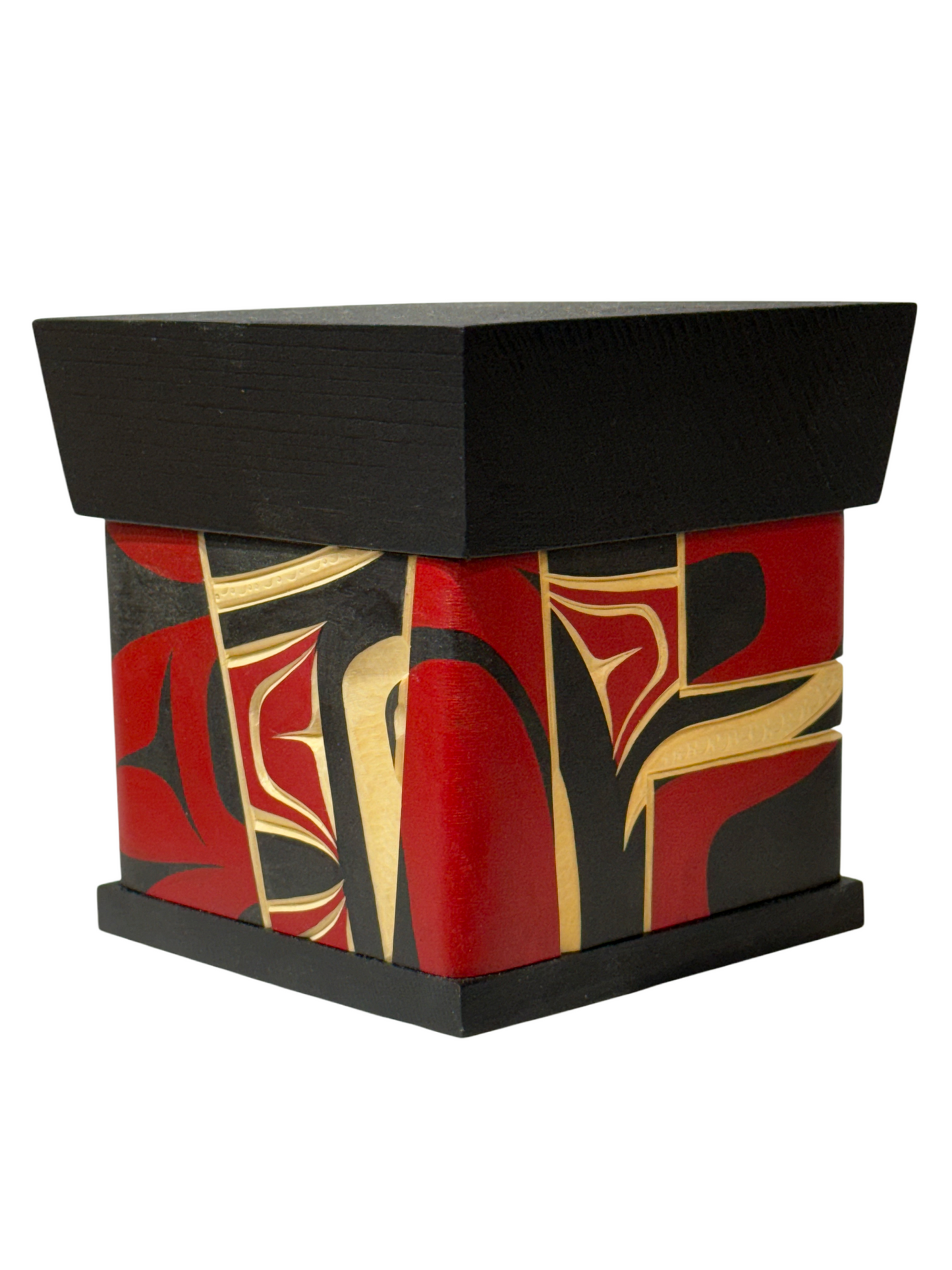 Bentwood Box - Carved - Eagle - Black