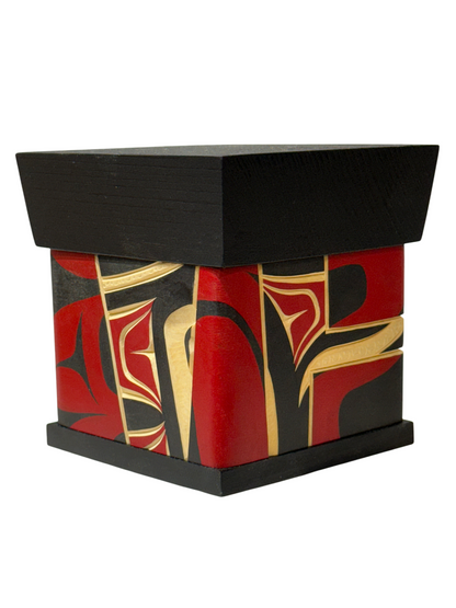 Bentwood Box - Carved - Eagle - Black