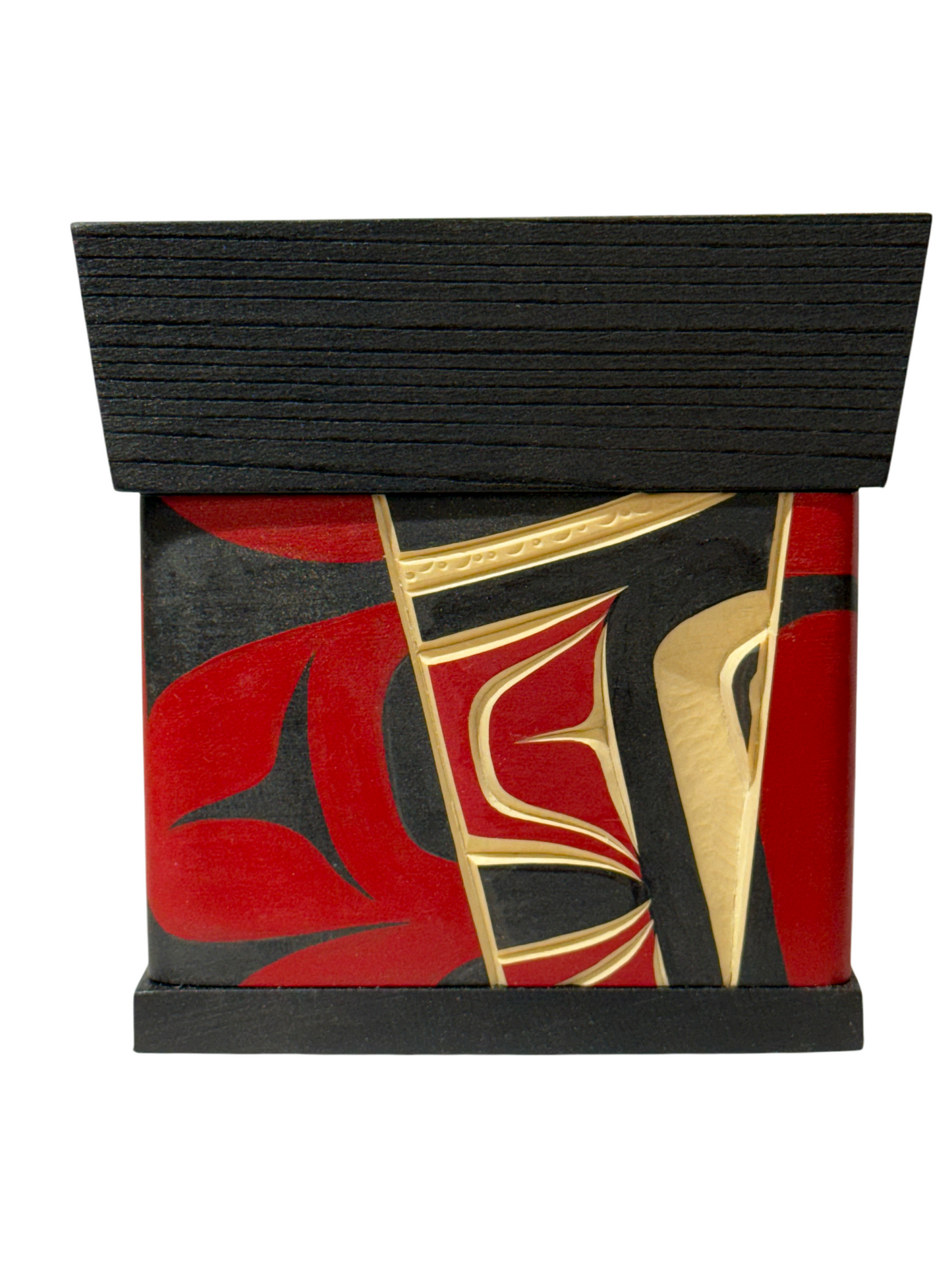 Bentwood Box - Carved - Eagle - Black