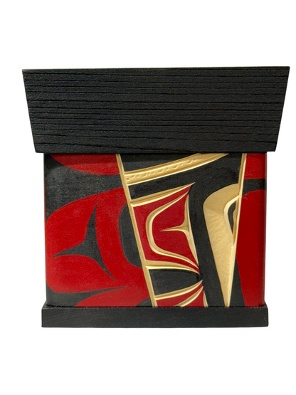Bentwood Box - Carved - Eagle - Black