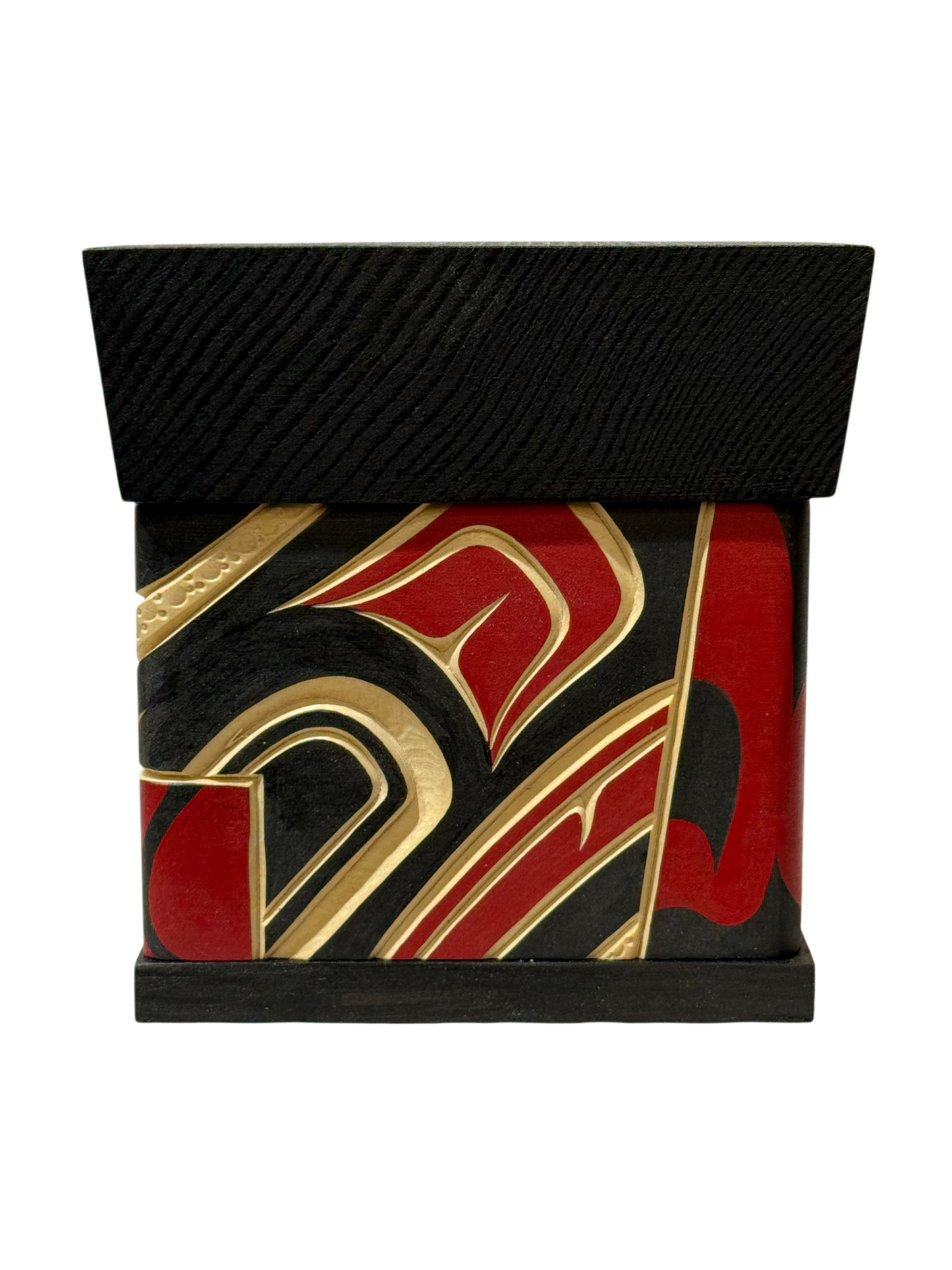 Bentwood Box - Carved - Eagle - Black