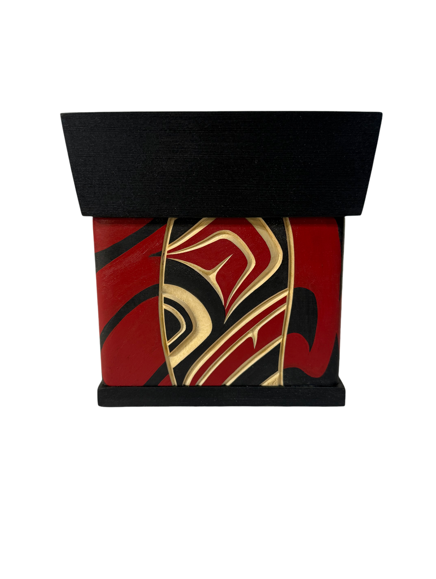 Bentwood Box - Carved - Eagle - Black