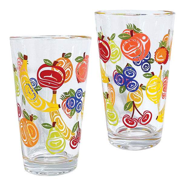 Printed Glass Tumbler Set - Fruit Salad