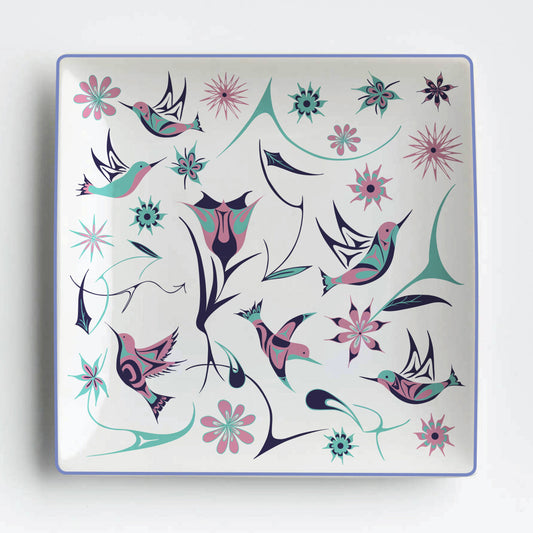 Serving Plate - Large - Hummingbirds