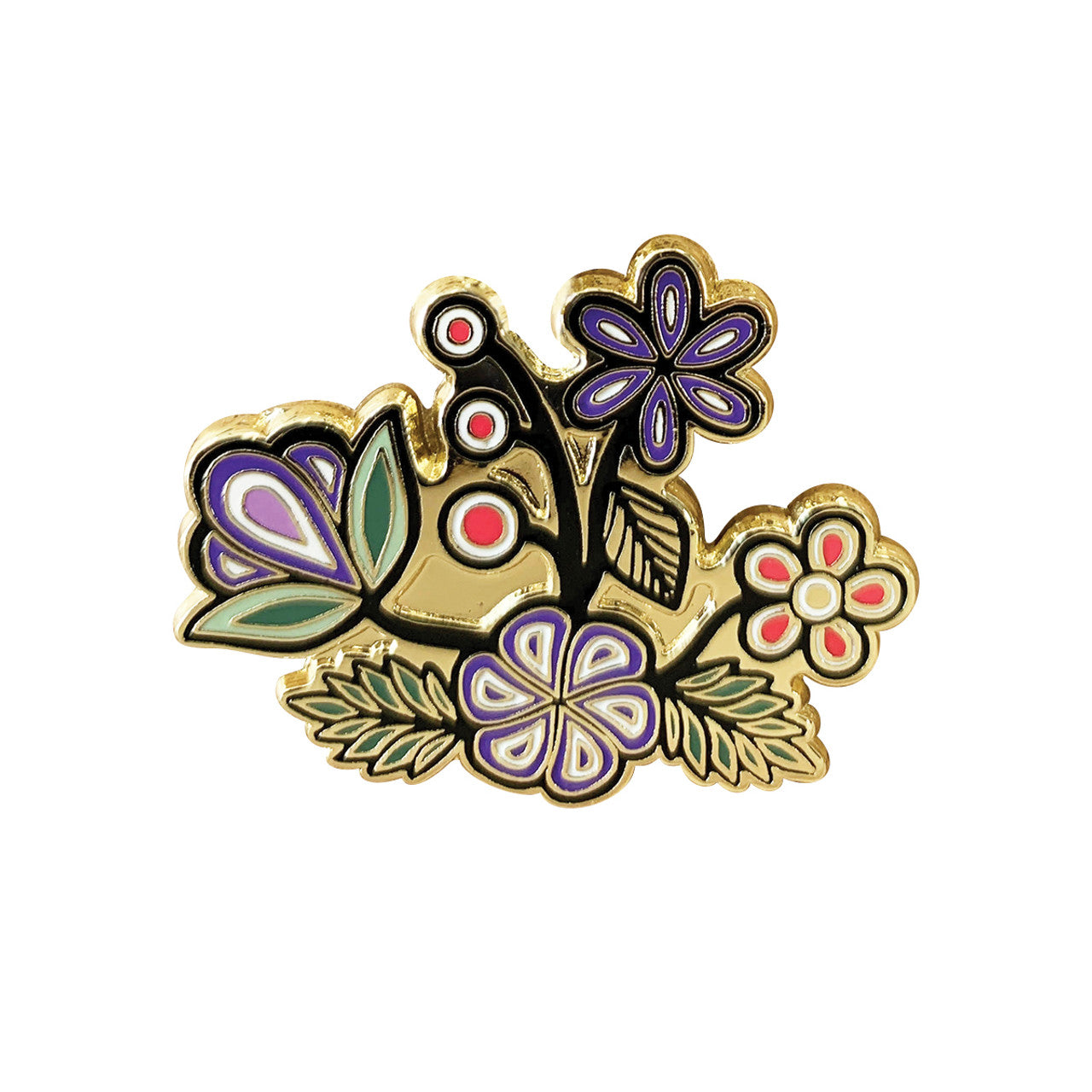 Enamel Pin - Ojibwe Flowers
