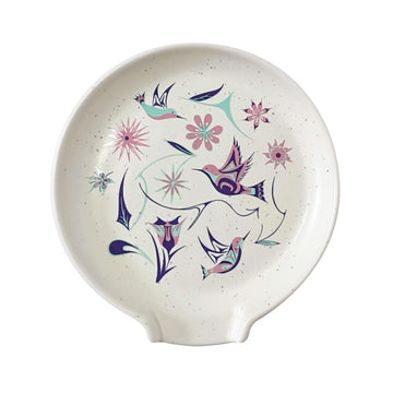 Spoon Rest - Ceramic - Hummingbirds