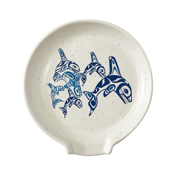 Spoon Rest - Ceramic - Orca Family