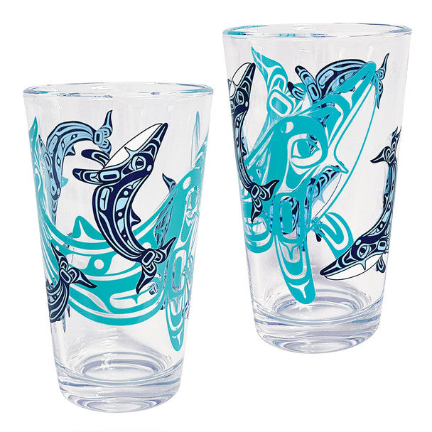 Printed Glass Tumbler Set - Humpback Whale