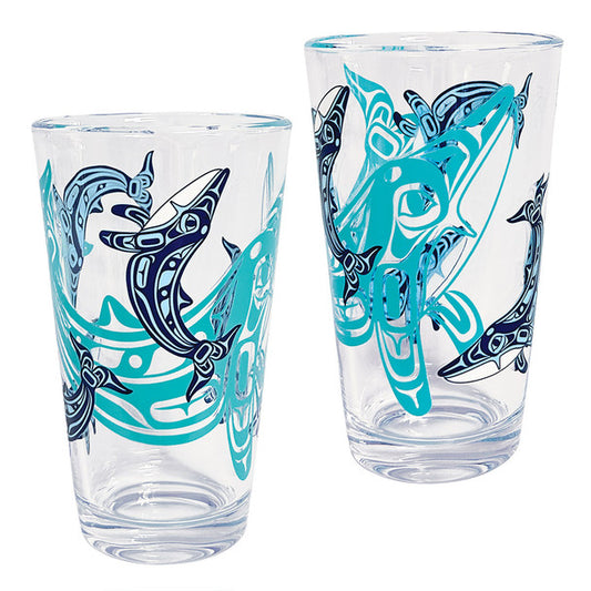 Printed Glass Tumbler Set - Humpback Whale