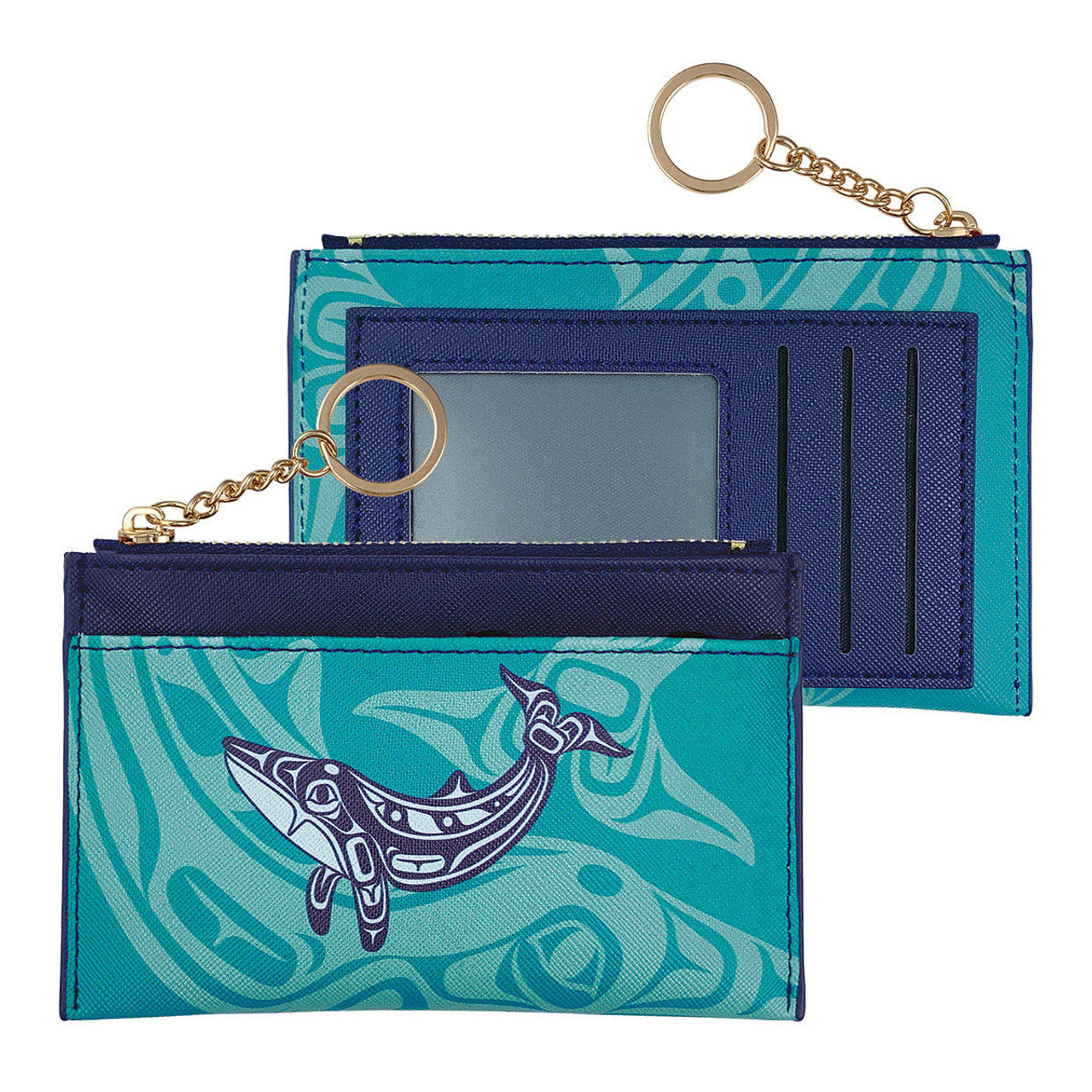 Zippered Card Wallet - Humpback Whale