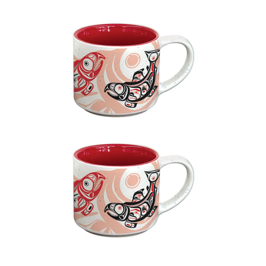 Espresso Mug - Ceramic - Set of 2 - Salmon
