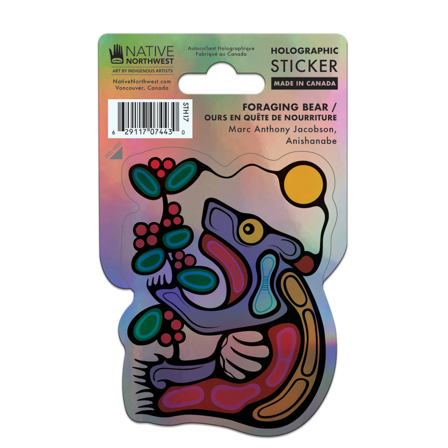 Sticker - Holographic - Foraging Bear
