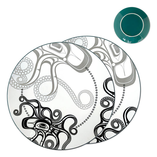 Dinner Plate - Set of 2 - Porcelain - Octopus (Nuu)