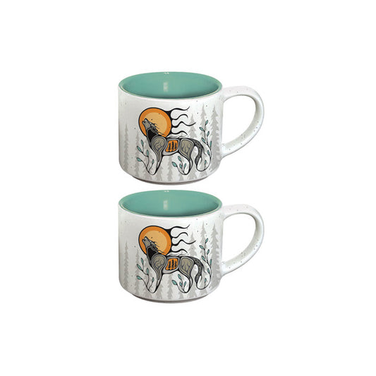 Espresso Mug - Ceramic - Set of 2 - Wolf (Ma’iingan)